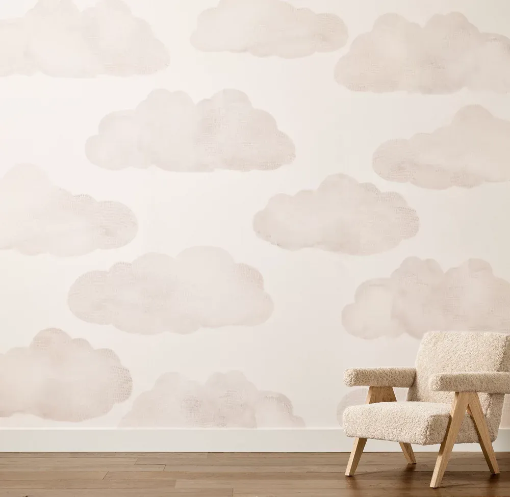 Billowing Cloud Wallpaper - Warm Grey - Get a Quote