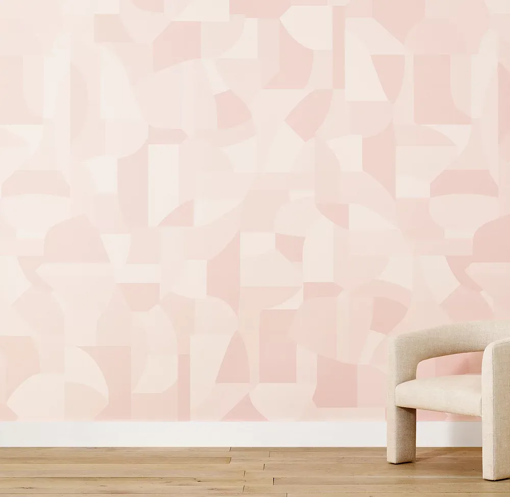 SOFT GEOMETRY WALLPAPER - PINK - Get a Quote