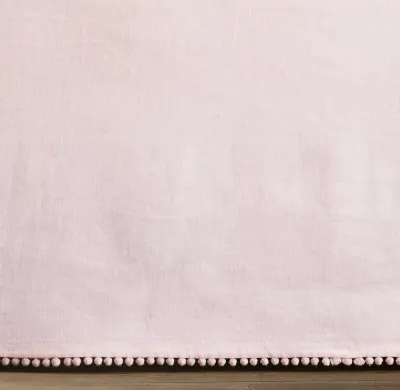 Petite Pom-Pom Linen-Cotton Crib Skirt