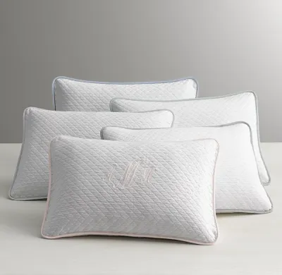 Vintage-Washed Diamond Matelassé Boudoir Sham