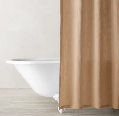 Italian Heritage Washed Linen Shower Curtain