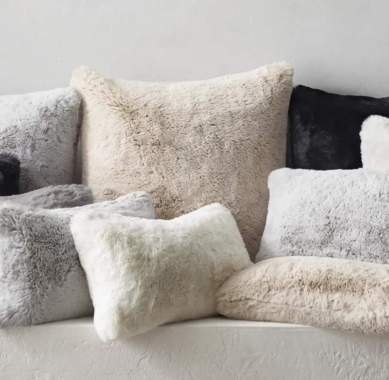 Lapin Ultra-Fine Faux Fur Pillow Cover - Square