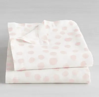 Painted Dots Ultra-Fine Organic Cotton Swaddle Blankets (Set of 2)