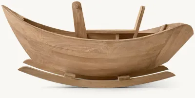 Hand-Carved Wood Rocker - Boat - Request a Quote
