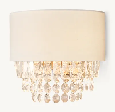 Portia Shaded Crystal Sconce With Shade -  Get a Quote