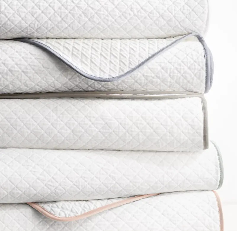 Vintage-Washed Diamond Matelassé Toddler Coverlet