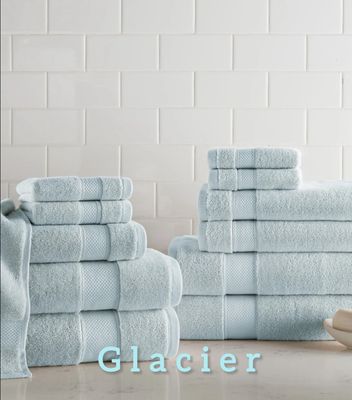 Diamond Towel Bundle -  6 pc Towel Set / Glacier