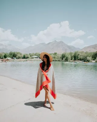 Soleil Beach Towel -  Coral