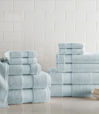 Diamond Towel Bundle - 12 pc Bath Set - Glacier