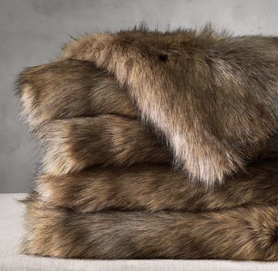 Ultimate Faux Fur Throw -  Kodiak Bear