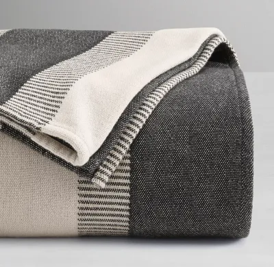 Multi-Stripe Cotton Bed Throw