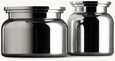 Pharmacy Metal Canister - Polished Chrome