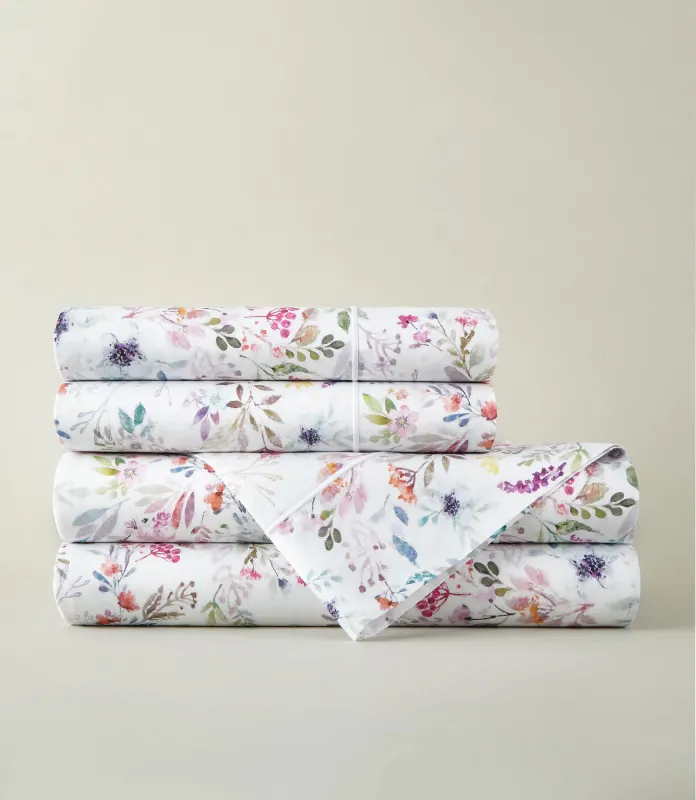 Chloe Floral Percale Sheet Set