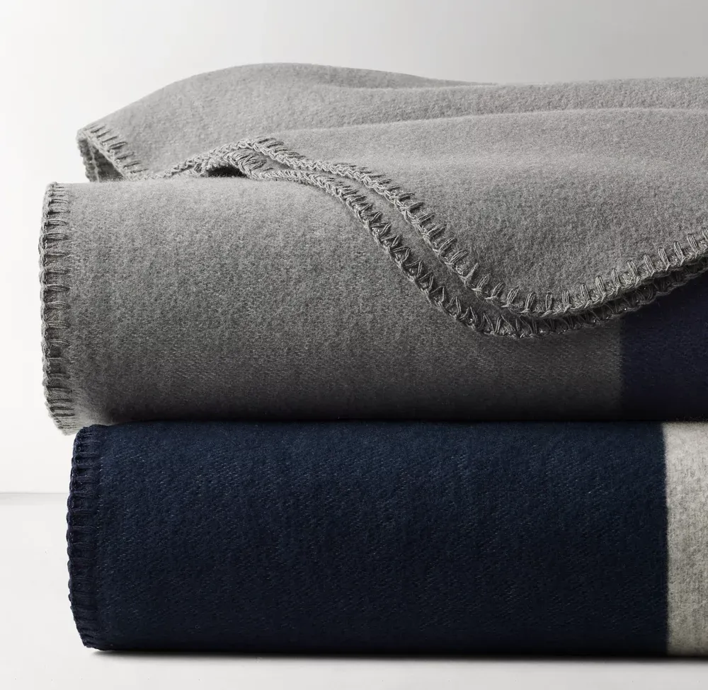 Academy Stripe Cotton-Wool Blanket