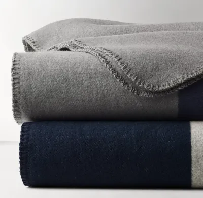 Academy Stripe Cotton-Wool Blanket