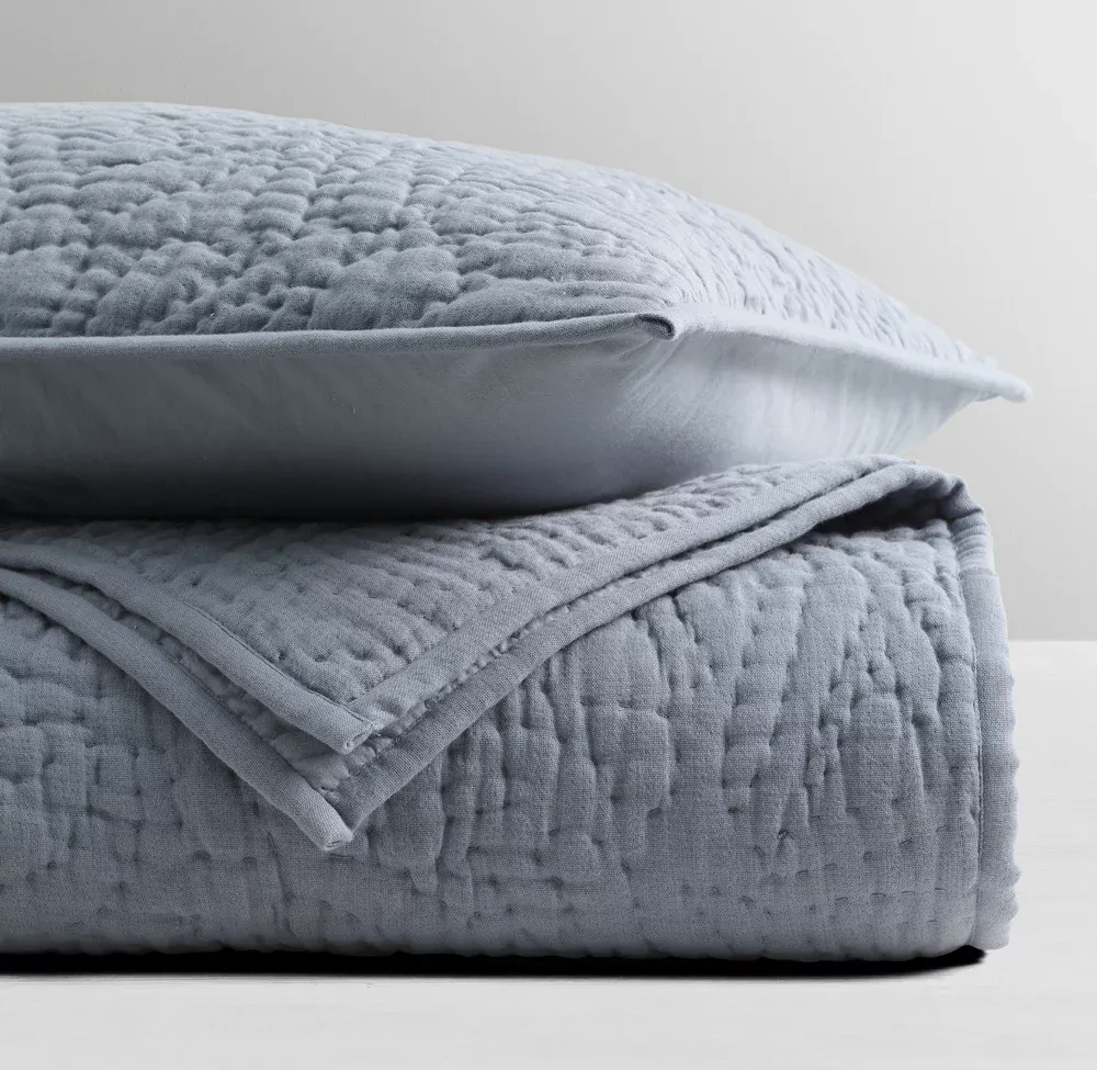 Washed Cotton Gauze Quilted Sham