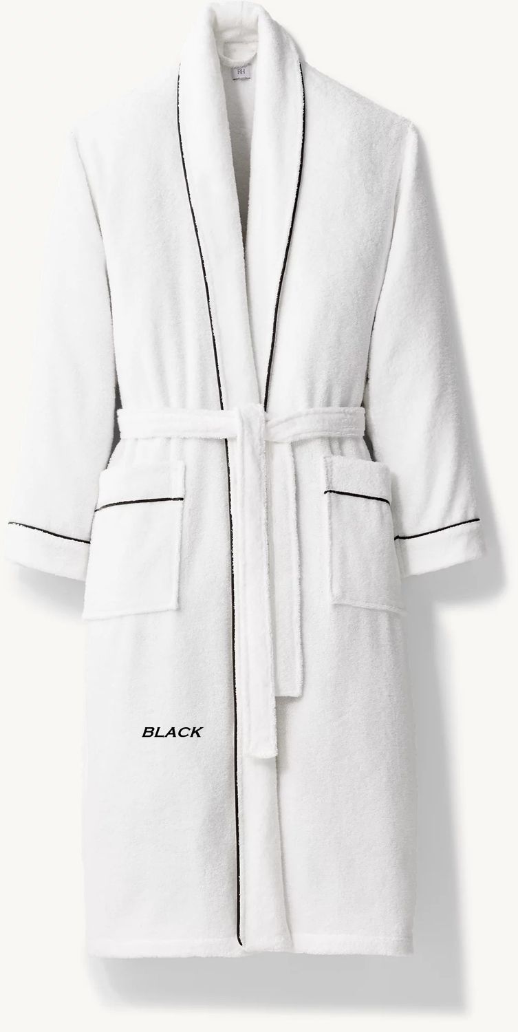 Hotel Satin Stitch Turkish Cotton Robe