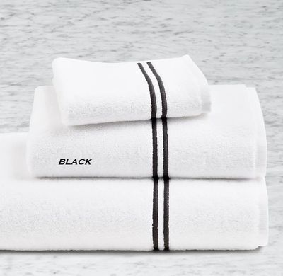 Hotel Satin Stitch Turkish Cotton Bath Towel Collection