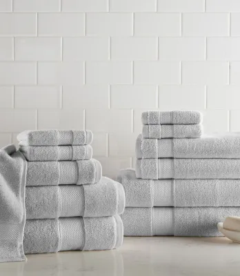 Diamond Towel Bundle - 6 pc Towel Set / Pewter
