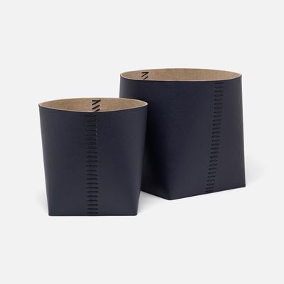 Salo Basket Set - Navy Full-Grain Leather