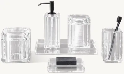 Beveled Crystal Bath Accessories - Request A Quote