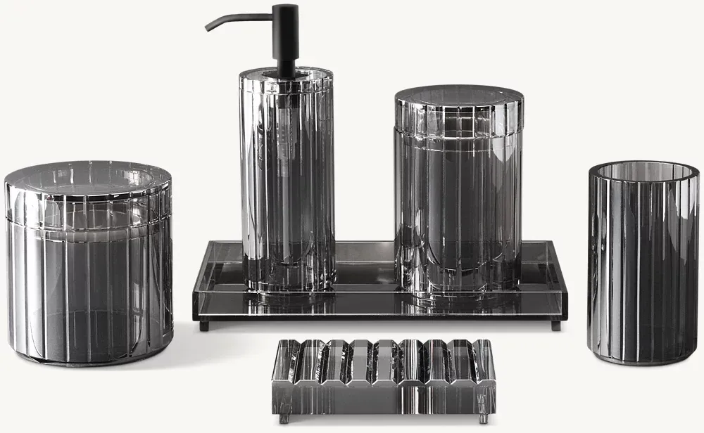 Beveled Crystal Bath Accessories - Request A Quote