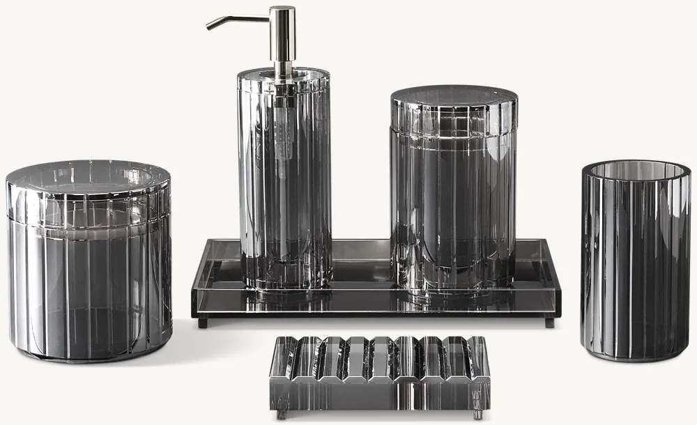 Beveled Crystal Bath Accessories - Request A Quote