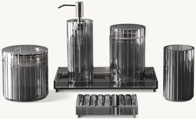 Beveled Crystal Bath Accessories - Request A Quote