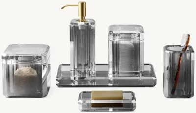 Beveled Crystal Bath Accessories - Request A Quote