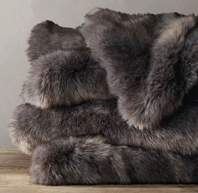 Ultimate Faux Fur Throw - Silver Fox