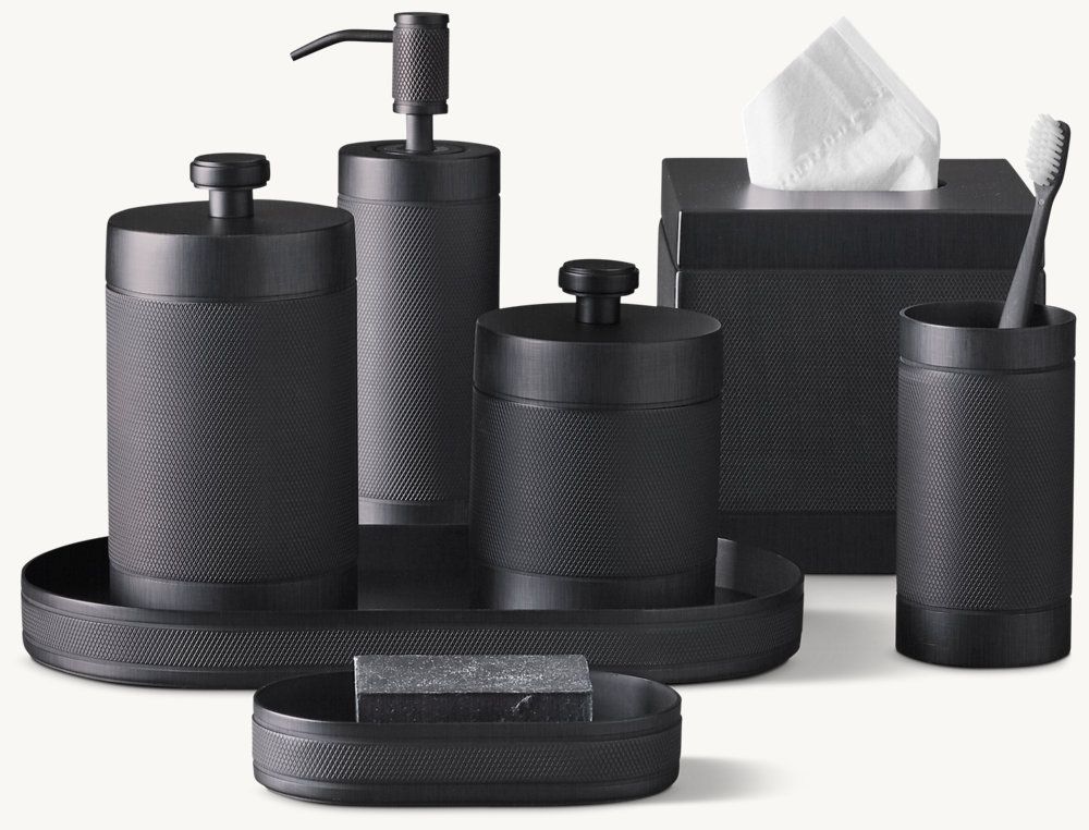 Lambeth Knurled Bath Accessories Collection - 5 -  Bronze