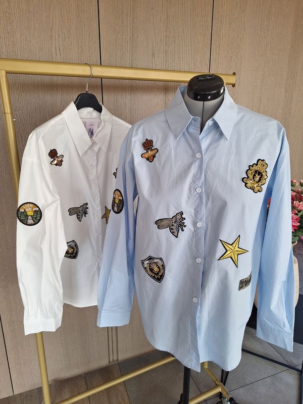 Hemd Charlie - stoer in katoen met labels