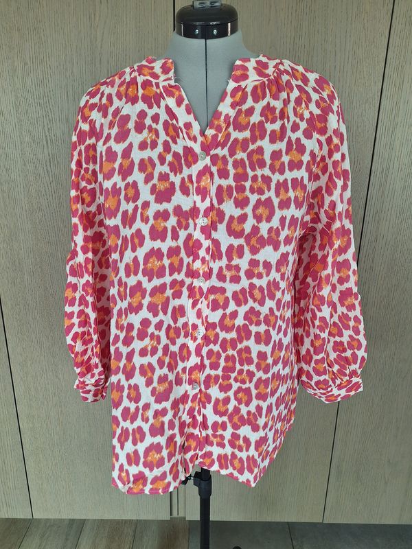 Hemd Rita - panter in tetra stof