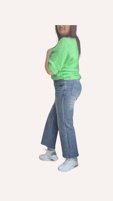 Broek Hennie - wide leg met rafel effect