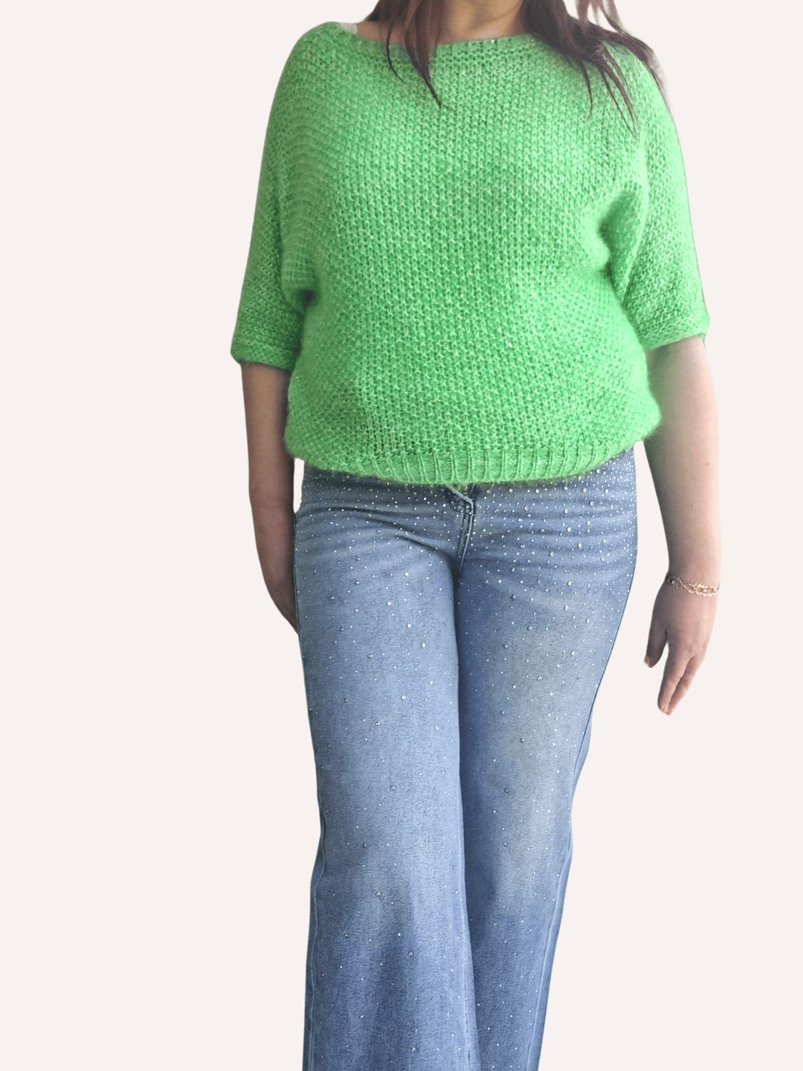 Broek Hailey - glitter wide leg Broek Hailey - glitter wide leg