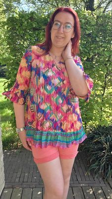 Wrinkled Color Bomb Top