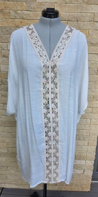 White Boho Beach Dress