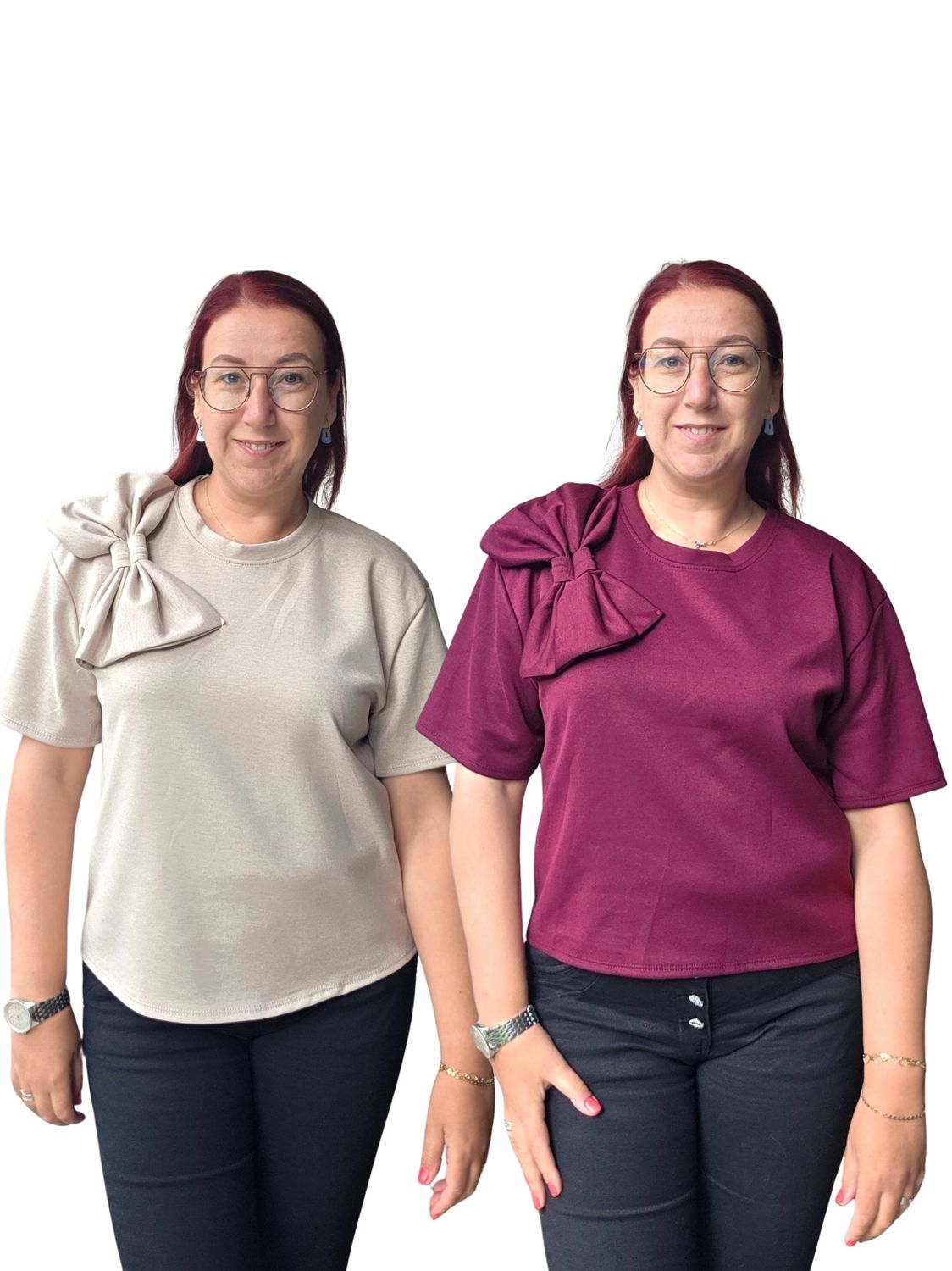 Sweatshirt Beau - strik detail op schouder Sweatshirt Beau - strik detail op schouder