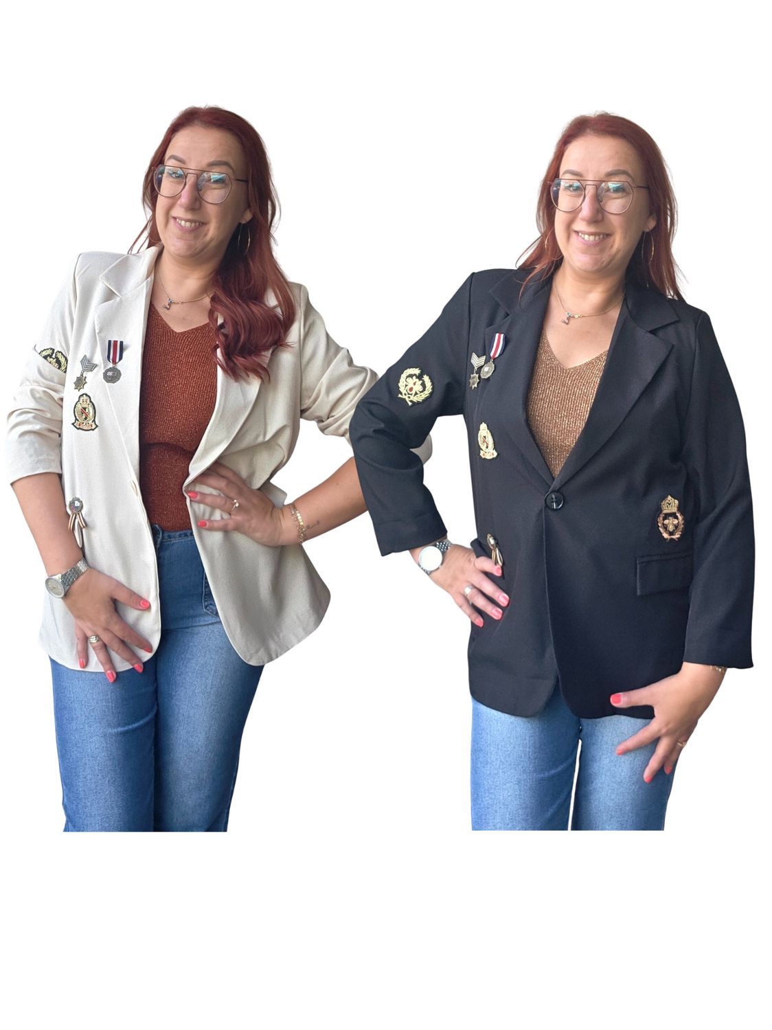 Blazer Billie - opvallend met pins en labels