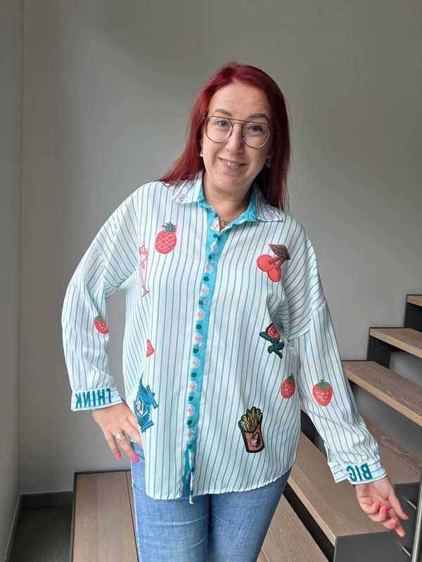 Hemd Cara - eten en drink print