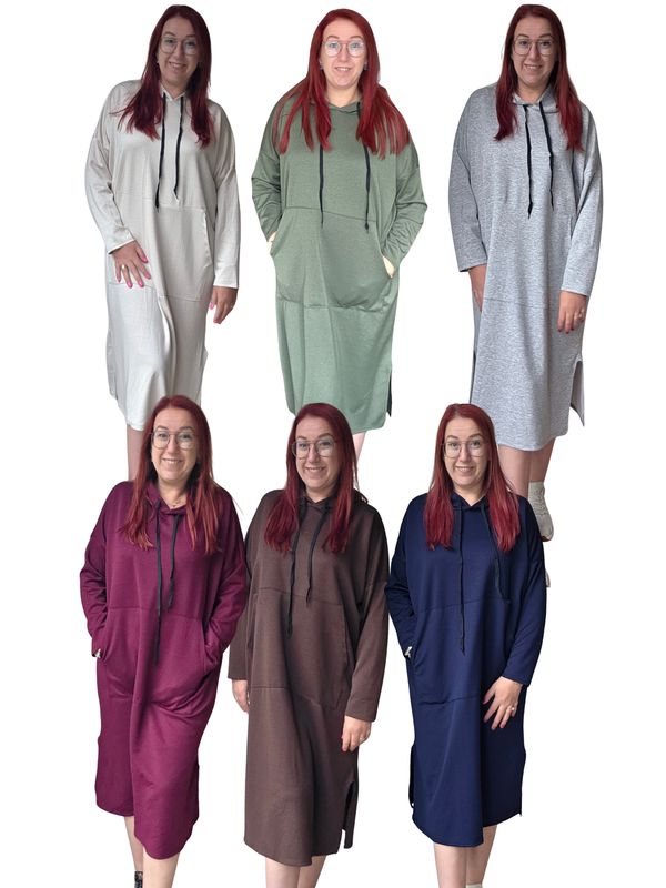 Jurk Leanne - comfy hoodie sweater dress