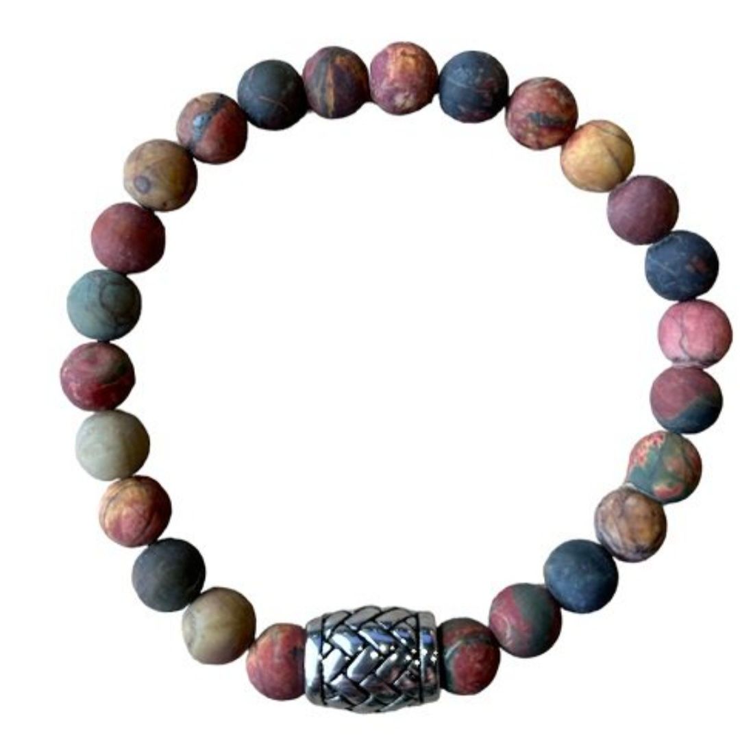 Picasso Jaspis Vlecht Armband - 21.5cm