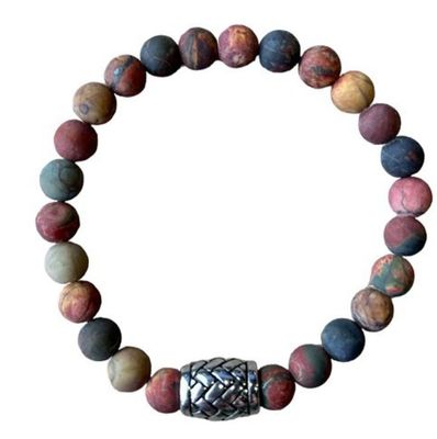 Picasso Jaspis Vlecht Armband - 21.5cm