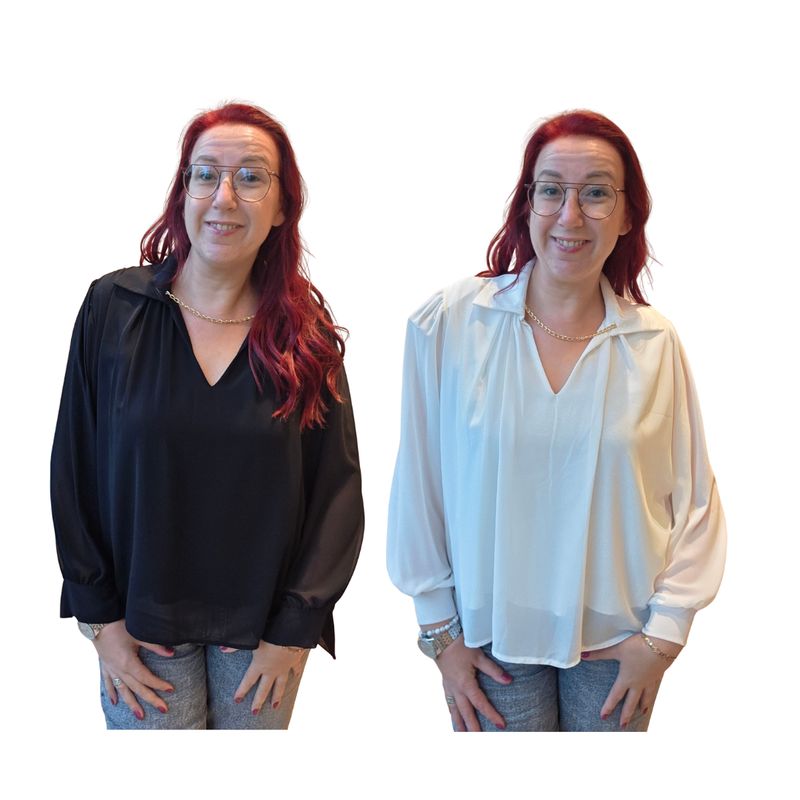 Blouse Valerie - voile met removable ketting