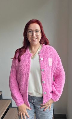 Vest Vivi - bouclé met crème de la crème label Vest Vivi - bouclé met crème de la crème label