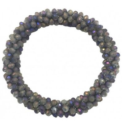 Glassbaids Grey-Oil Armband