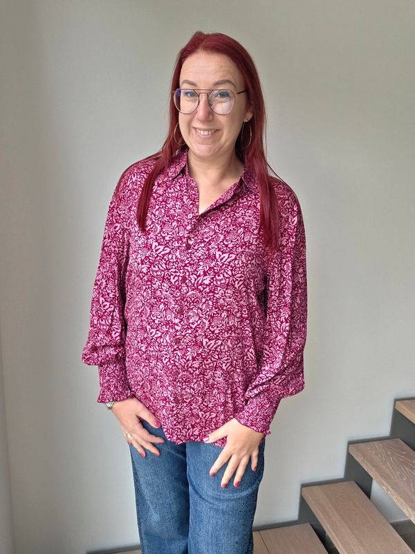 Hemd Lina - speelse print met elastische manchetten