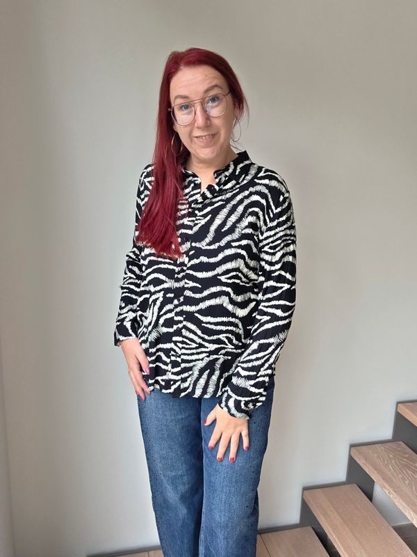 Hemd Zita - trendy in zebra print
