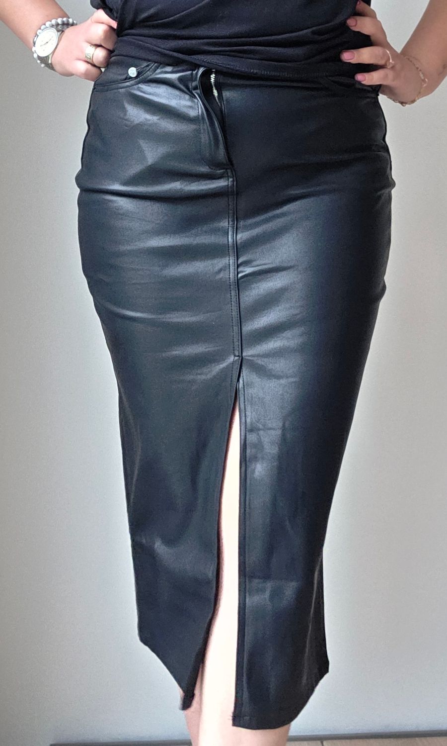 Rok Suus - lang aansluitend in PU