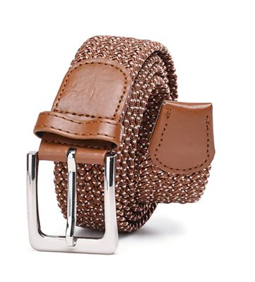 Elastic Braided Brown Dotted Riem - 100cm Elastic Braided Brown Dotted Riem - 100cm